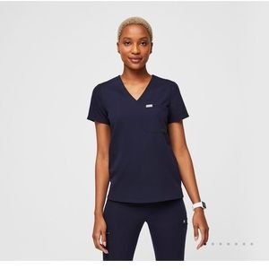 Figs navy scrub top